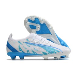 Kopacky Puma Ultra Ultimate FG Low Bílý Modrý Pánské 