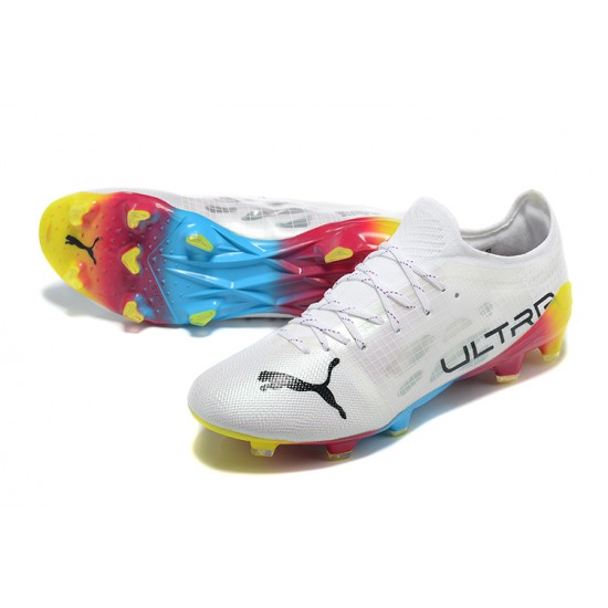 Kopacky Puma ultra 1.4 FG Low Bílý Modrý And Žlutý Pánské