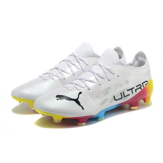 Kopacky Puma ultra 1.4 FG Low Bílý Modrý And Žlutý Pánské