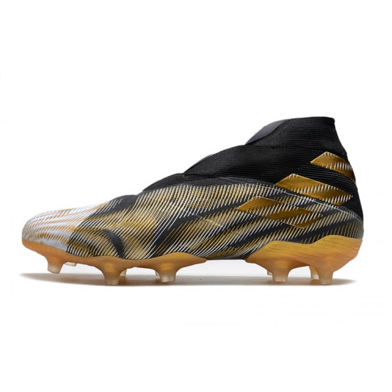 Kopačky Adidas Nemeziz 19+ FG Černá Zlato Bílá 39-45