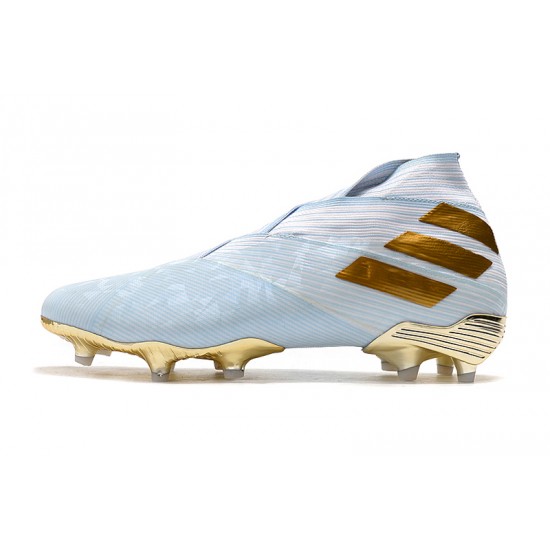 Kopačky Adidas Nemeziz 19+ FG Modrý Bílá Zlato 39-45