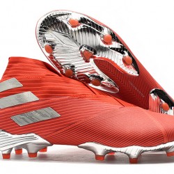 Kopačky Adidas Nemeziz 19+ FG Červené Stříbro 39-45