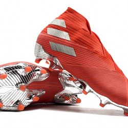 Kopačky Adidas Nemeziz 19+ FG Červené Stříbro 39-45