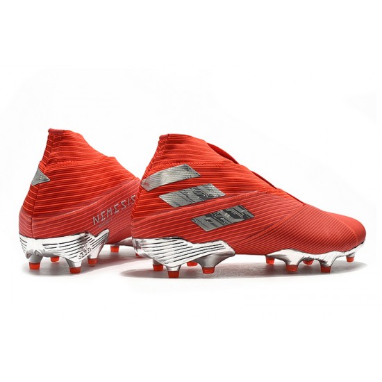 Kopačky Adidas Nemeziz 19+ FG Červené Stříbro 39-45