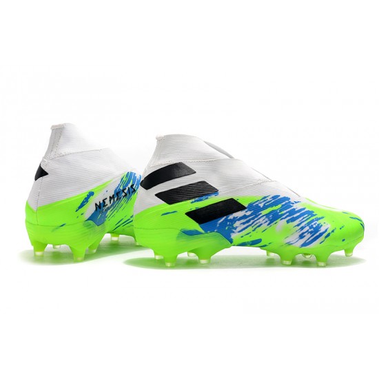 Kopačky Adidas Nemeziz 19+ FG Bílá Modrý Zelená 39-45