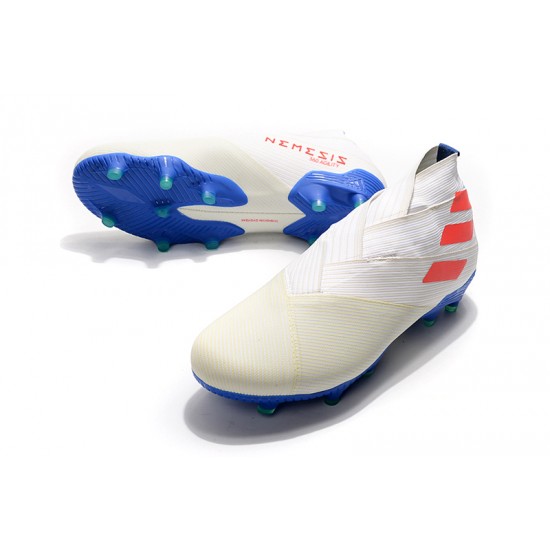 Kopačky Adidas Nemeziz 19+ FG Bílá oranžový 39-45