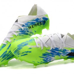 Kopačky Adidas Nemeziz 19.1 FG Bílá Modrý Zelená 39-45