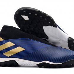 Kopačky Adidas Nemeziz 19.3 Laceless TF Modrý Černá Zlato 39-45