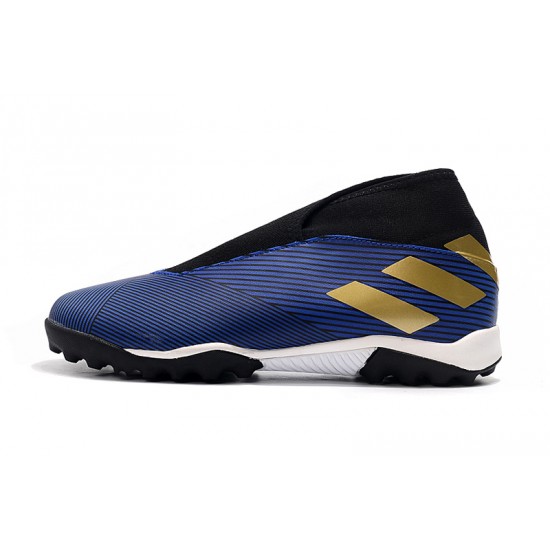 Kopačky Adidas Nemeziz 19.3 Laceless TF Modrý Černá Zlato 39-45