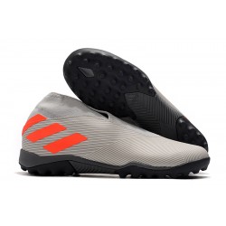 Kopačky Adidas Nemeziz 19.3 Laceless TF Šedá oranžový 39-45