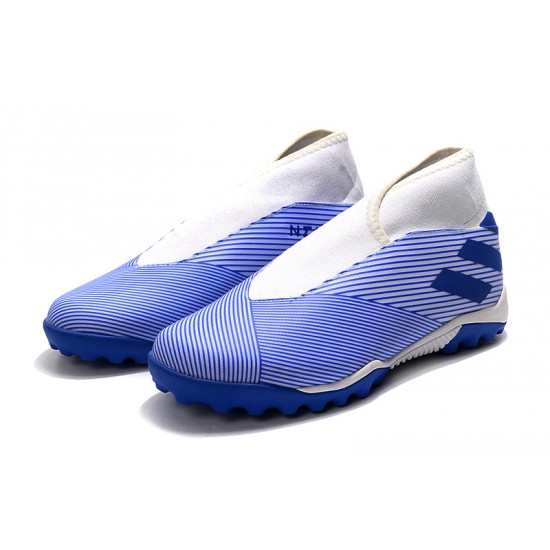 Kopačky Adidas Nemeziz 19.3 Laceless TF Bílá Modrý 39-45