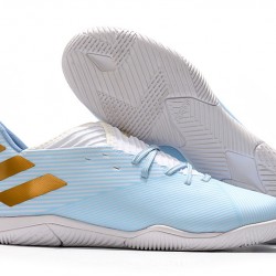 Kopačky Adidas Nemeziz Messi 19.3 IC Modrý Bílá Zlato 39-45