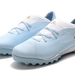 Kopačky Adidas Nemeziz Messi 19.3 TF Modrý Bílá Zlato 39-45