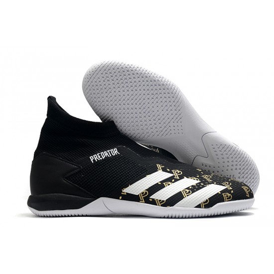 Kopačky Adidas PČervenéator 20.3 Laceless IN Černá Zlato Bílá 39-45