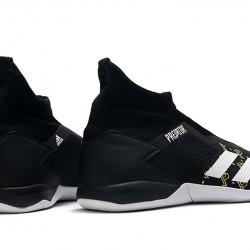 Kopačky Adidas PČervenéator 20.3 Laceless IN Černá Zlato Bílá 39-45