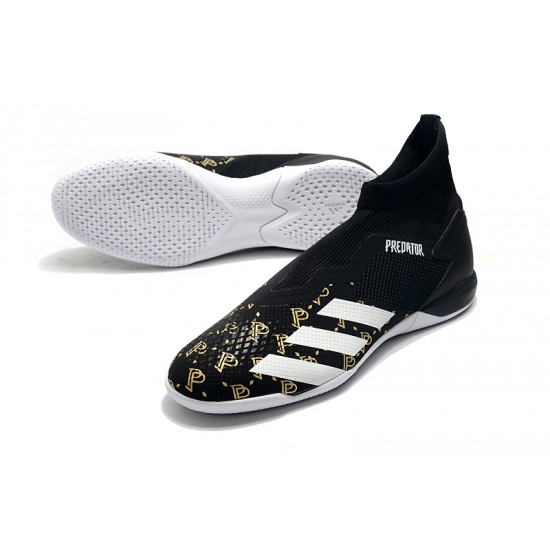 Kopačky Adidas PČervenéator 20.3 Laceless IN Černá Zlato Bílá 39-45