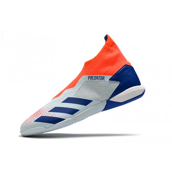 Kopačky Adidas PČervenéator 20.3 Laceless IN Modrý oranžový Bílá 39-45