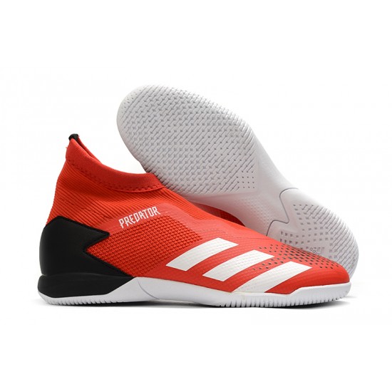 Kopačky Adidas PČervenéator 20.3 Laceless IN Červené Černá Stříbro 39-45