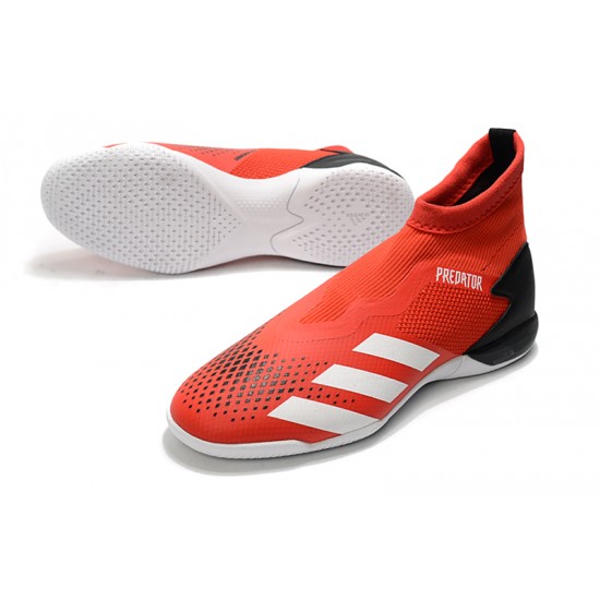 Kopačky Adidas PČervenéator 20.3 Laceless IN Červené Černá Stříbro 39-45