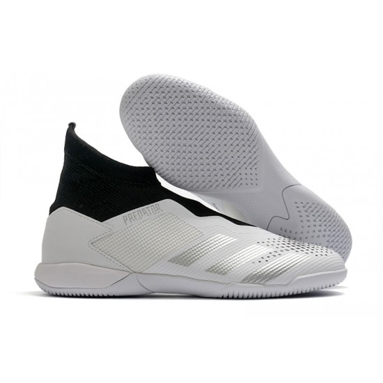 Kopačky Adidas PČervenéator 20.3 Laceless IN Bílá Černá Stříbro 39-45