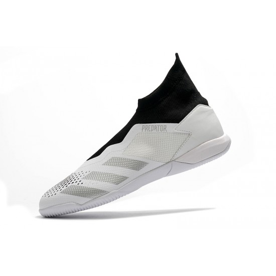 Kopačky Adidas PČervenéator 20.3 Laceless IN Bílá Černá Stříbro 39-45