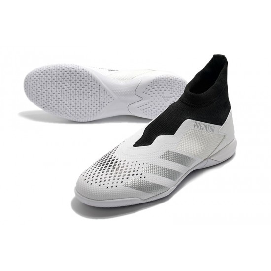 Kopačky Adidas PČervenéator 20.3 Laceless IN Bílá Černá Stříbro 39-45