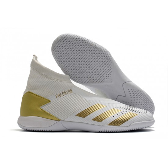 Kopačky Adidas PČervenéator 20.3 Laceless IN Bílá Zlato 39-45