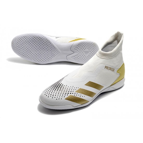 Kopačky Adidas PČervenéator 20.3 Laceless IN Bílá Zlato 39-45