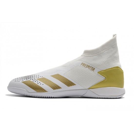 Kopačky Adidas PČervenéator 20.3 Laceless IN Bílá Zlato 39-45