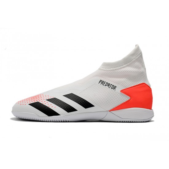 Kopačky Adidas PČervenéator 20.3 Laceless IN Bílá Červené 39-45