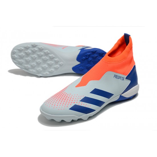 Kopačky Adidas PČervenéator 20.3 Laceless TF Modrý oranžový Bílá 39-45