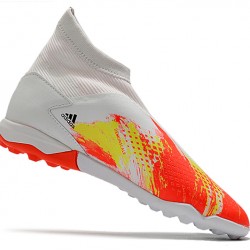 Kopačky Adidas PČervenéator 20.3 Laceless TF Bílá oranžový Žlutá 39-45