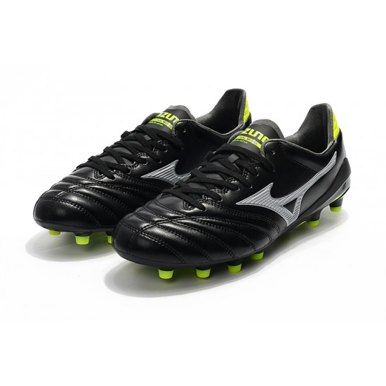 Kopačky Mizuno Morelia Neo II Made in Japan Černá Stříbro Zelená 39-45