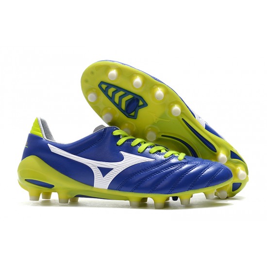 Kopačky Mizuno Morelia Neo II Made in Japan Modrý Stříbro Zelená 39-45