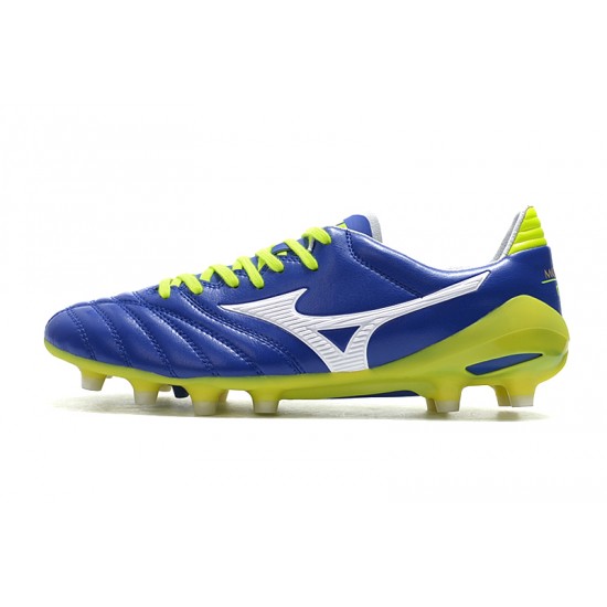 Kopačky Mizuno Morelia Neo II Made in Japan Modrý Stříbro Zelená 39-45