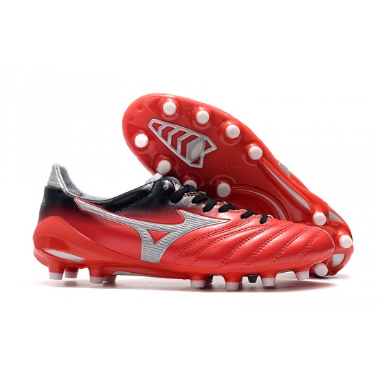 Kopačky Mizuno Morelia Neo II Made in Japan Červené Stříbro 39-45