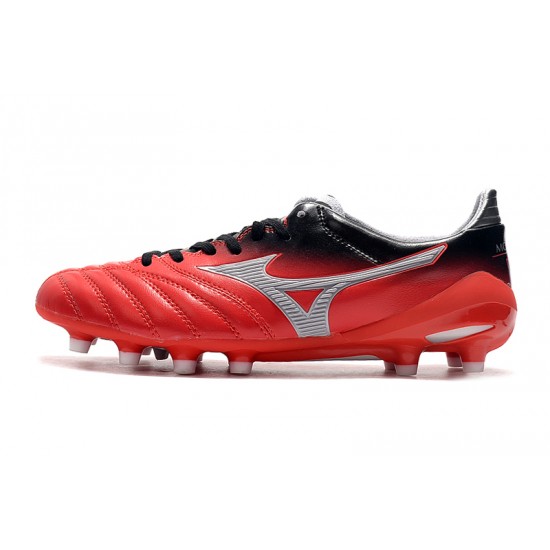 Kopačky Mizuno Morelia Neo II Made in Japan Červené Stříbro 39-45