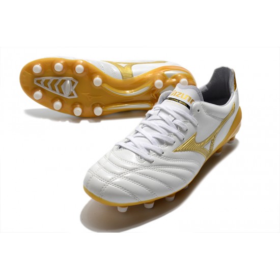 Kopačky Mizuno Morelia Neo II Made in Japan Bílá Zlato 39-45