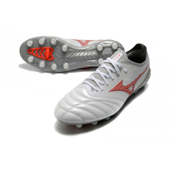 Kopačky Mizuno Morelia Neo III B Made In Japan FG Šedá Červené 39-45