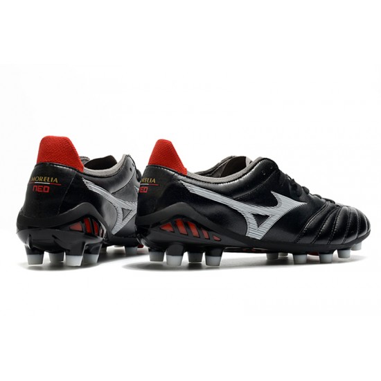 Kopačky Mizuno Morelia Neo III Pro FG Černá Stříbro 39-45