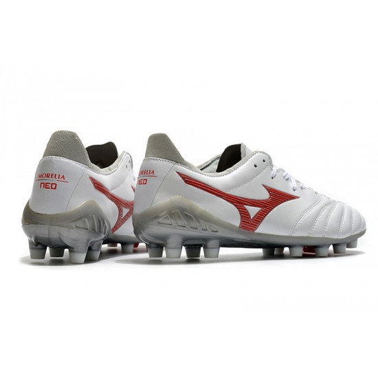 Kopačky Mizuno Morelia Neo III Pro FG Bílá Červené 39-45