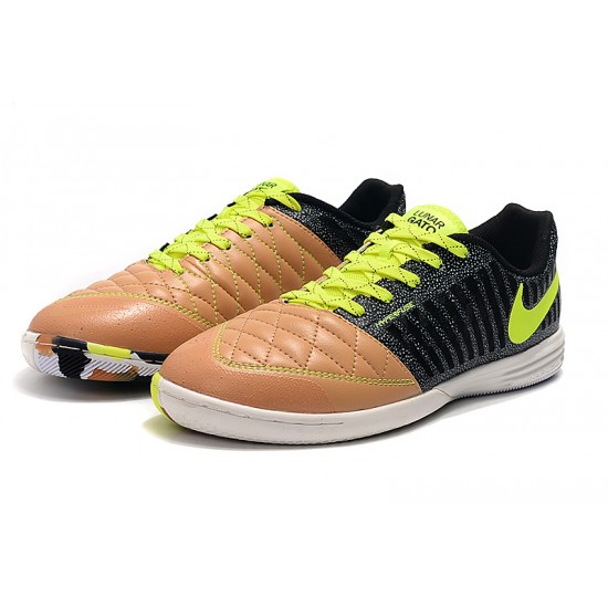 Kopačky Nike Lunar Gato II IC Hnědý Černá Zelená 39-45