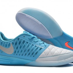 Kopačky Nike Lunar Gato II IC Bílá Modrý Stříbro 39-45
