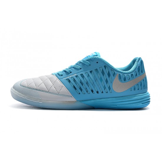 Kopačky Nike Lunar Gato II IC Bílá Modrý Stříbro 39-45