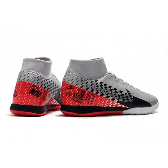 Kopačky Nike Mercurial Superfly VII Academy IC Stříbro Černá Červené 39-45