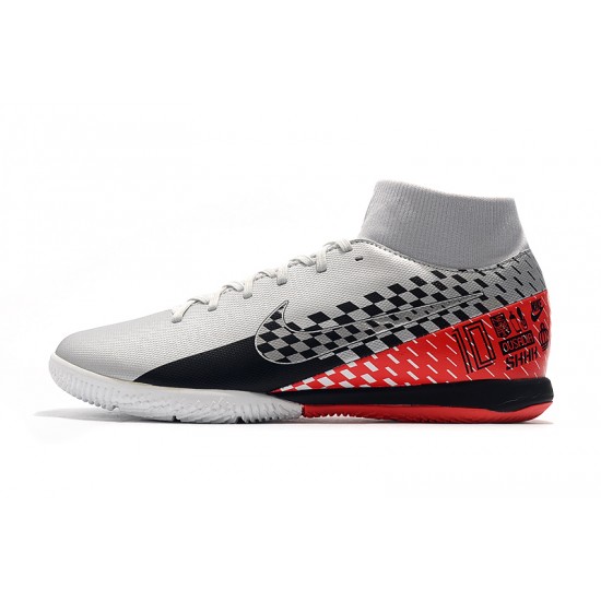 Kopačky Nike Mercurial Superfly VII Academy IC Stříbro Černá Červené 39-45