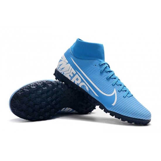 Kopačky Nike Mercurial Superfly VII Academy TF Modrý Bílá 39-45