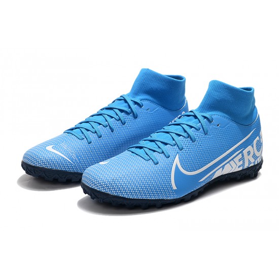 Kopačky Nike Mercurial Superfly VII Academy TF Modrý Bílá 39-45