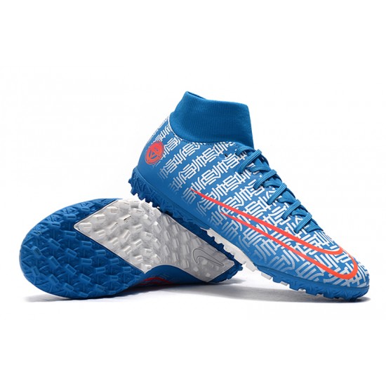 Kopačky Nike Mercurial Superfly VII Academy TF Modrý Bílá Červené 39-45