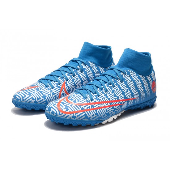 Kopačky Nike Mercurial Superfly VII Academy TF Modrý Bílá Červené 39-45